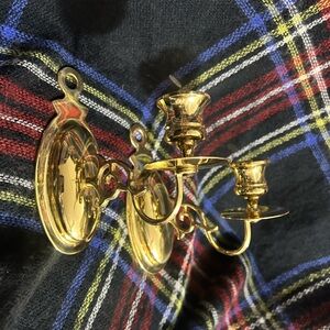 Elegant Gold Wall Sconce Candle Holder, Set of 2